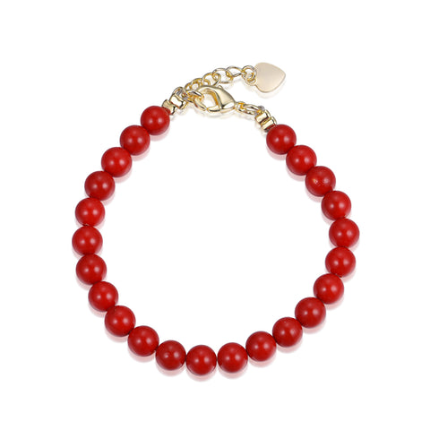 J - PB6 *  5mm red bracelet