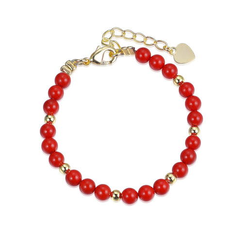 J - PB2 * -4mm red/gold bracelet